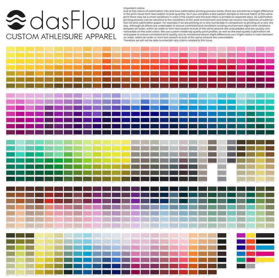 dasFlow Pantone Chart