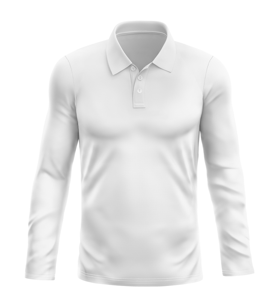 Mens Button Polo Long Sleeve